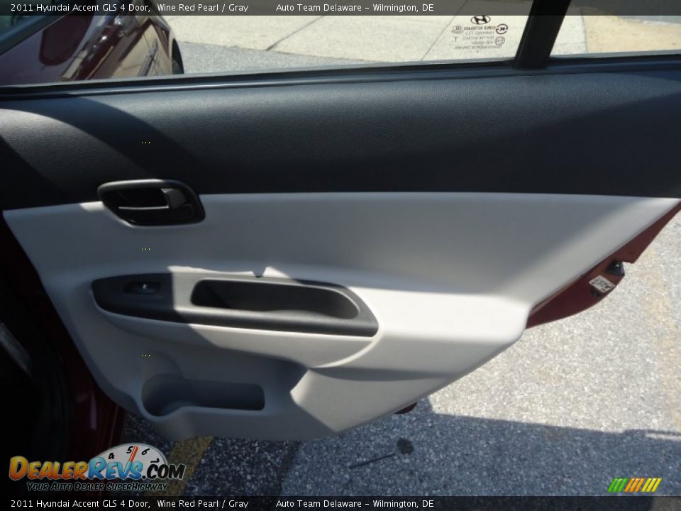 2011 Hyundai Accent GLS 4 Door Wine Red Pearl / Gray Photo #20