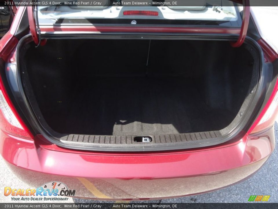 2011 Hyundai Accent GLS 4 Door Wine Red Pearl / Gray Photo #22