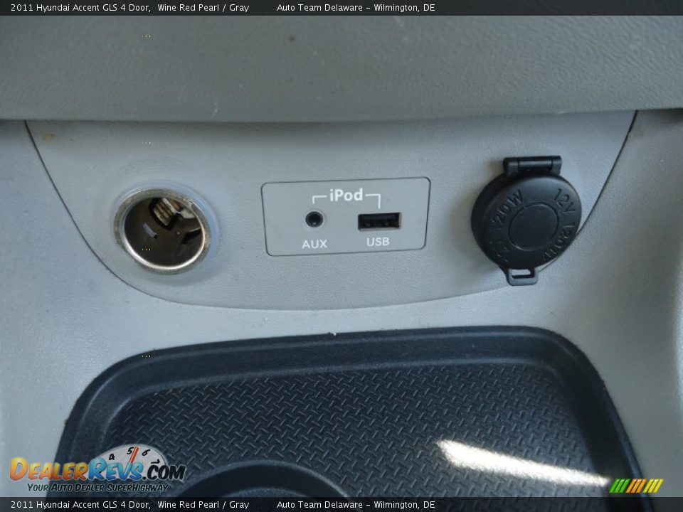 2011 Hyundai Accent GLS 4 Door Wine Red Pearl / Gray Photo #25