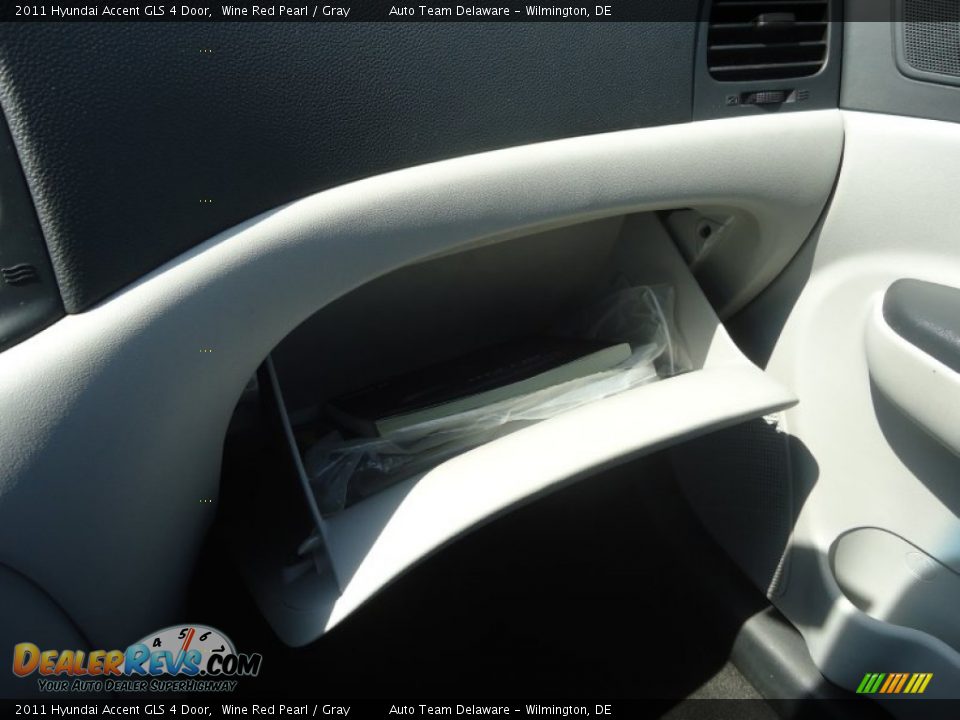 2011 Hyundai Accent GLS 4 Door Wine Red Pearl / Gray Photo #27