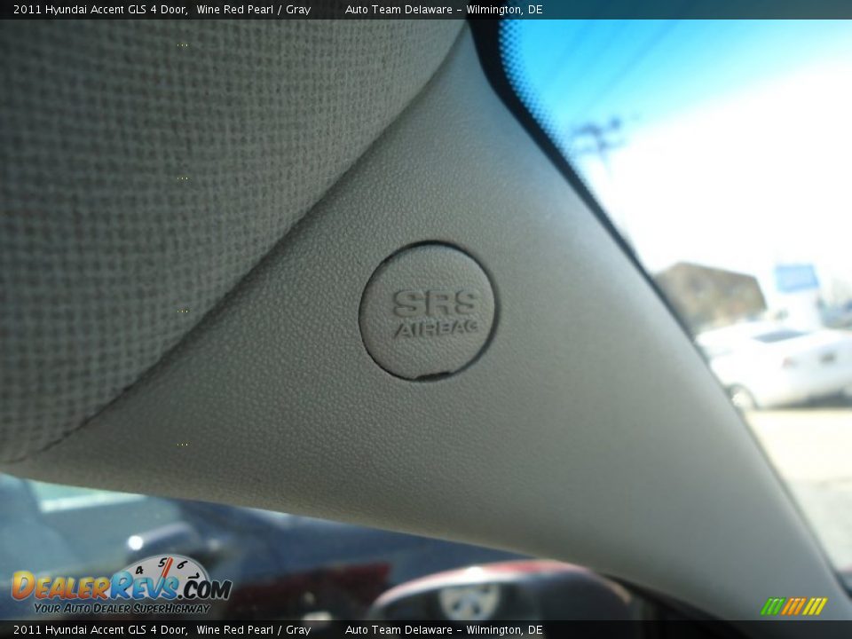 2011 Hyundai Accent GLS 4 Door Wine Red Pearl / Gray Photo #29