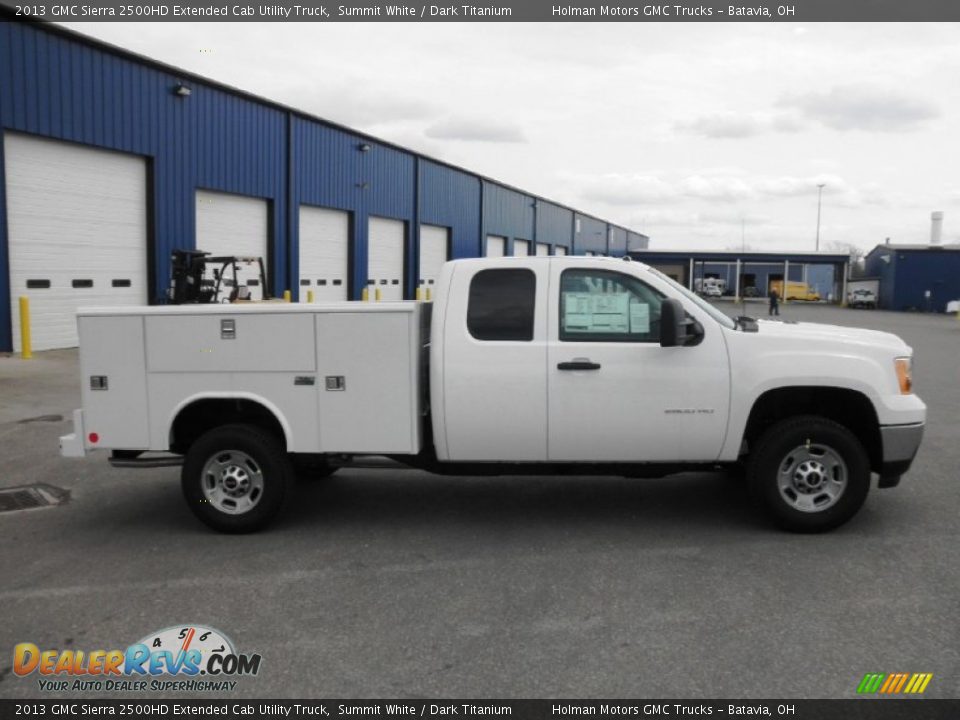 2013 GMC Sierra 2500HD Extended Cab Utility Truck Summit White / Dark Titanium Photo #1