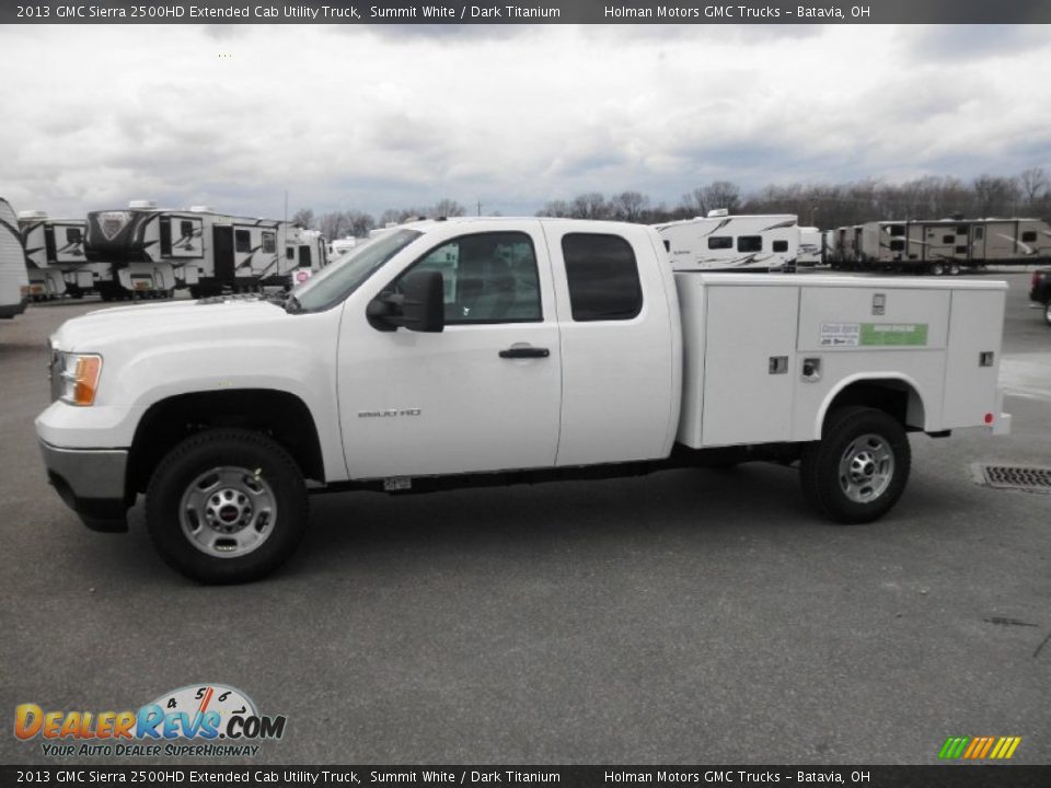 2013 GMC Sierra 2500HD Extended Cab Utility Truck Summit White / Dark Titanium Photo #4