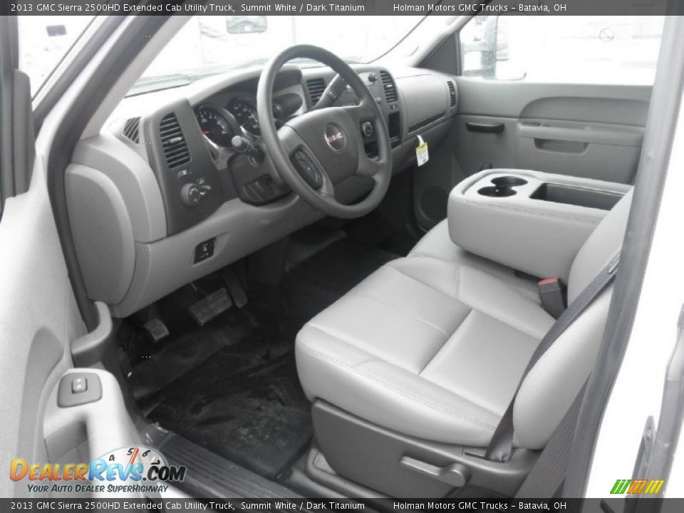 2013 GMC Sierra 2500HD Extended Cab Utility Truck Summit White / Dark Titanium Photo #5