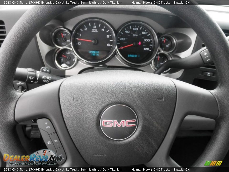 2013 GMC Sierra 2500HD Extended Cab Utility Truck Summit White / Dark Titanium Photo #7
