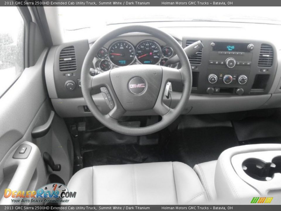 2013 GMC Sierra 2500HD Extended Cab Utility Truck Summit White / Dark Titanium Photo #10