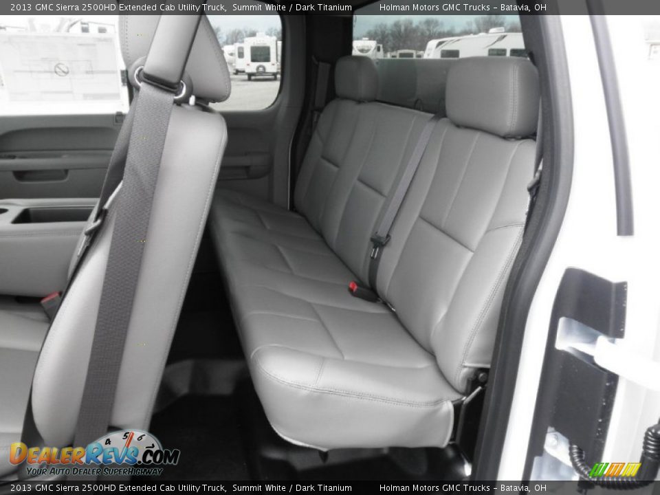 2013 GMC Sierra 2500HD Extended Cab Utility Truck Summit White / Dark Titanium Photo #11