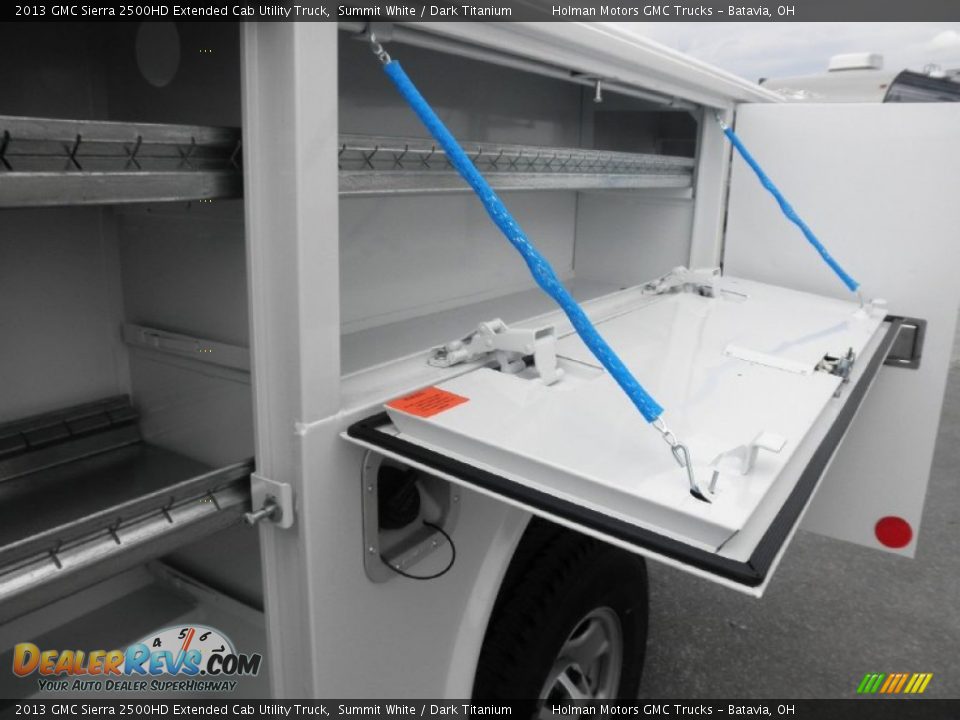 2013 GMC Sierra 2500HD Extended Cab Utility Truck Summit White / Dark Titanium Photo #14