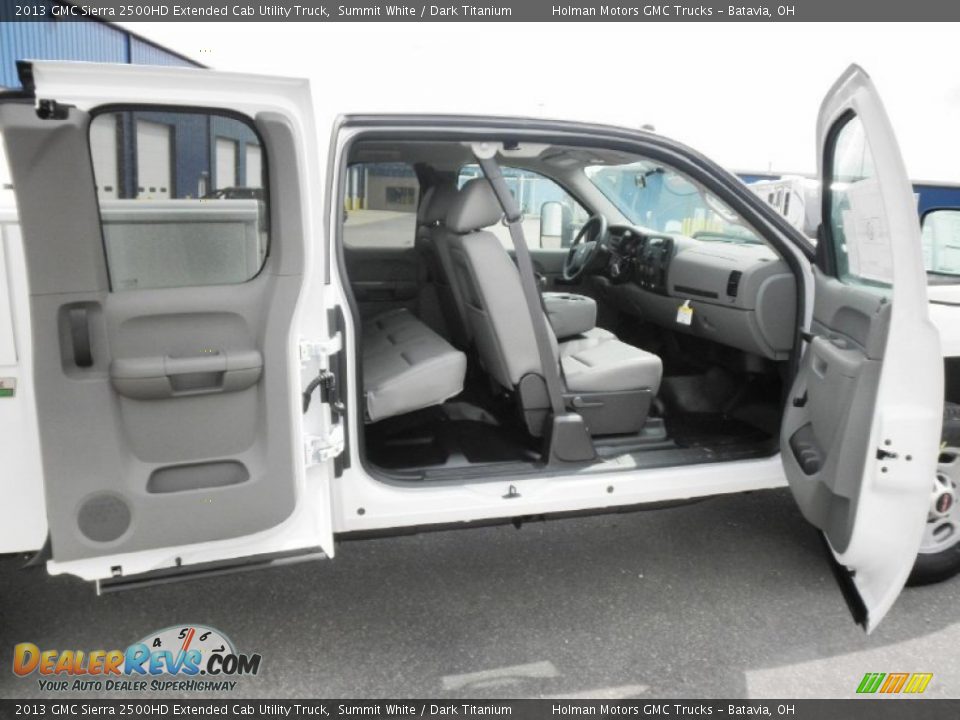 2013 GMC Sierra 2500HD Extended Cab Utility Truck Summit White / Dark Titanium Photo #18