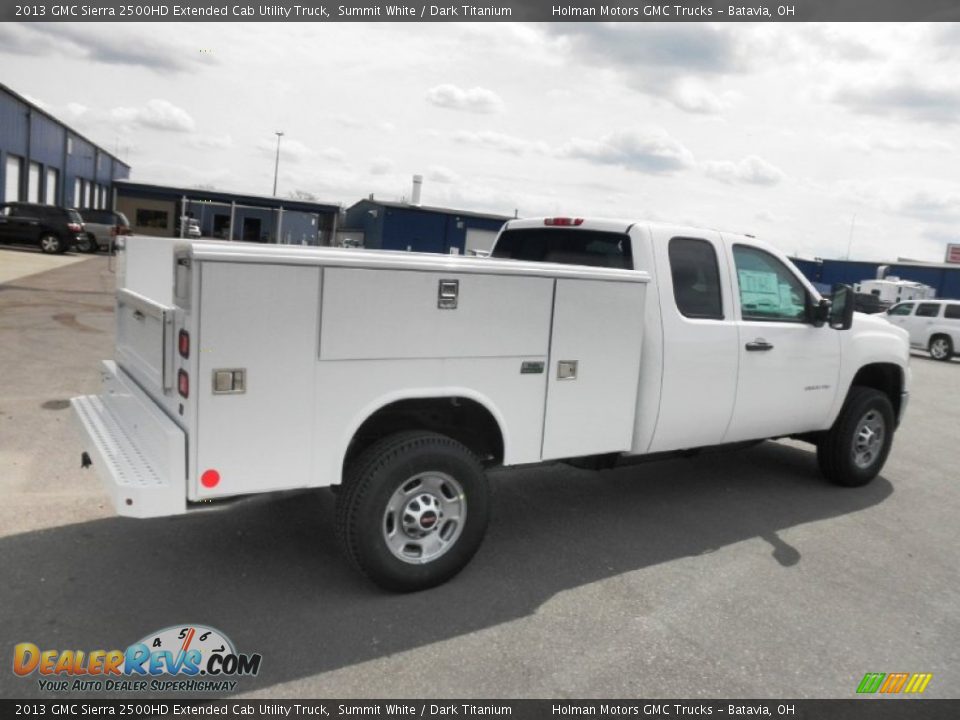 2013 GMC Sierra 2500HD Extended Cab Utility Truck Summit White / Dark Titanium Photo #21