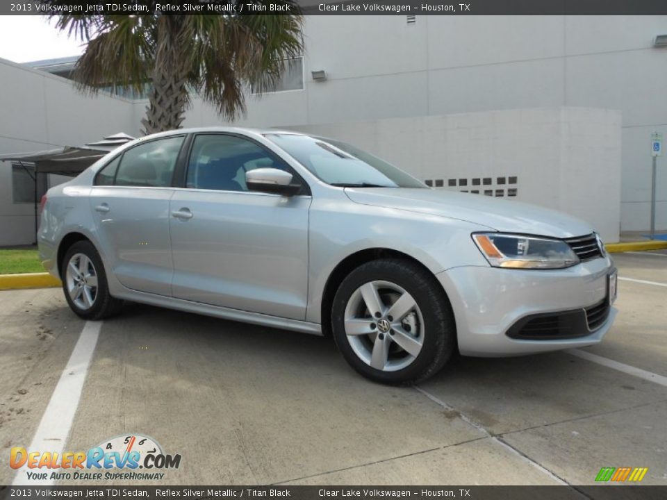 2013 Volkswagen Jetta TDI Sedan Reflex Silver Metallic / Titan Black Photo #1