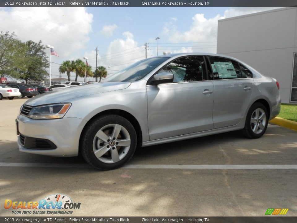 2013 Volkswagen Jetta TDI Sedan Reflex Silver Metallic / Titan Black Photo #3