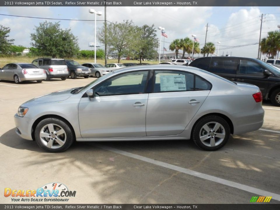 2013 Volkswagen Jetta TDI Sedan Reflex Silver Metallic / Titan Black Photo #4