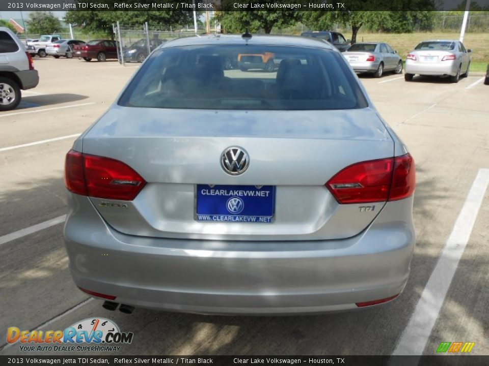 2013 Volkswagen Jetta TDI Sedan Reflex Silver Metallic / Titan Black Photo #6