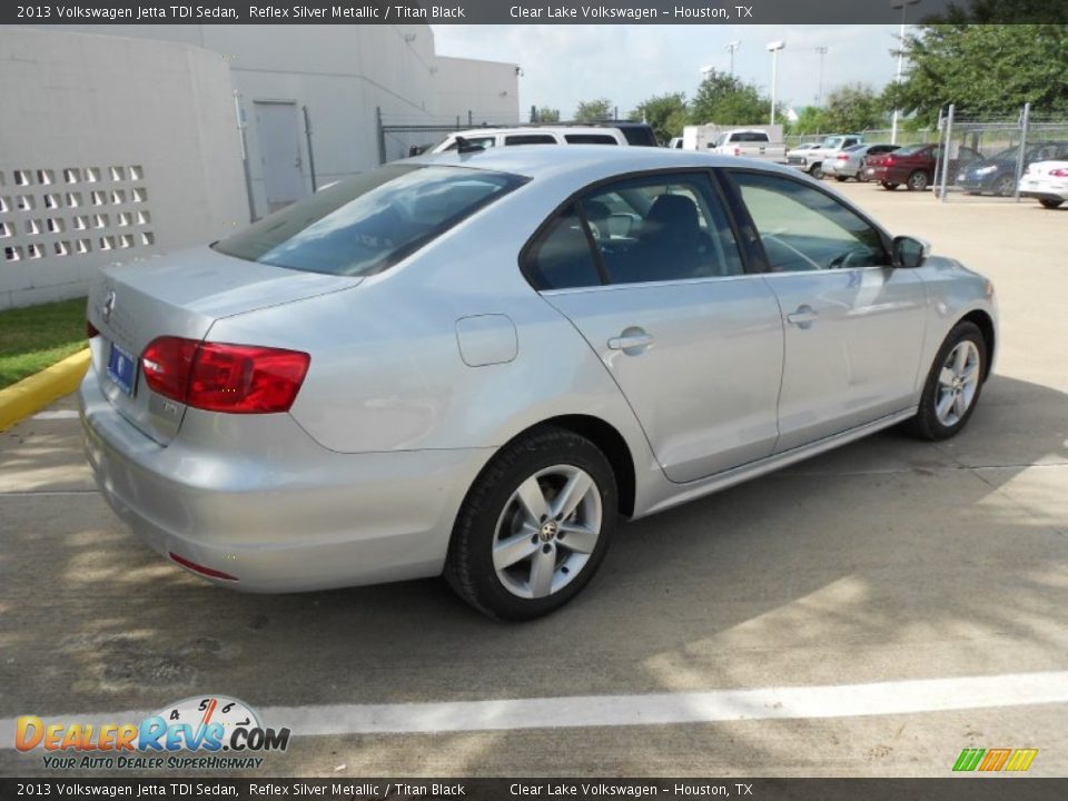 2013 Volkswagen Jetta TDI Sedan Reflex Silver Metallic / Titan Black Photo #7