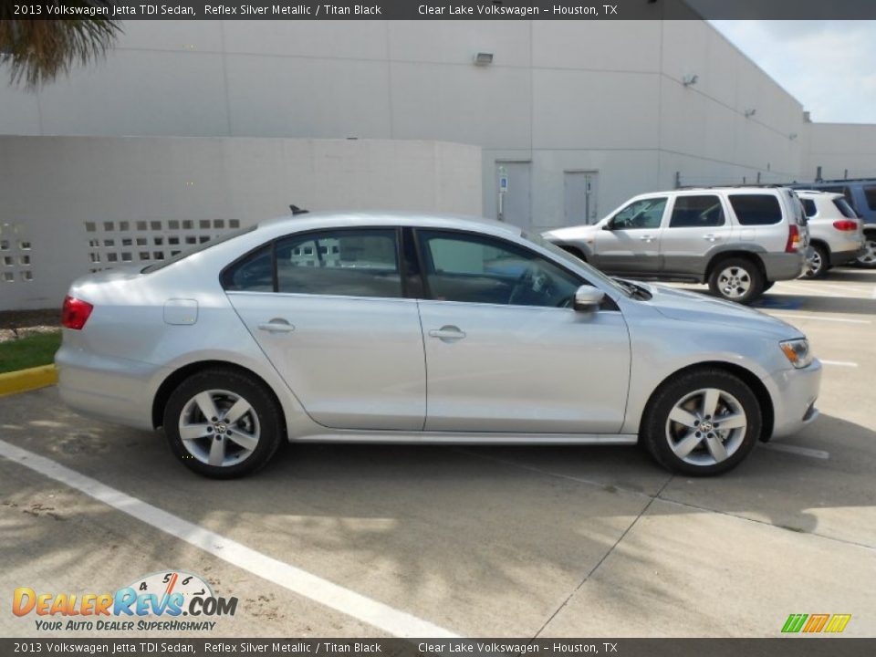 2013 Volkswagen Jetta TDI Sedan Reflex Silver Metallic / Titan Black Photo #8
