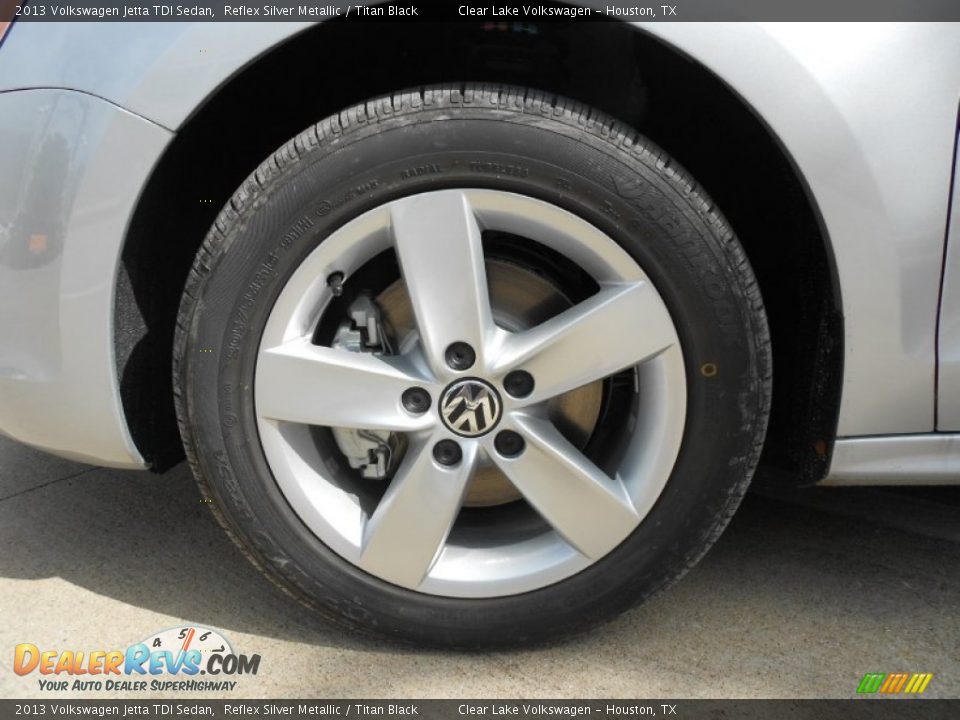 2013 Volkswagen Jetta TDI Sedan Reflex Silver Metallic / Titan Black Photo #9