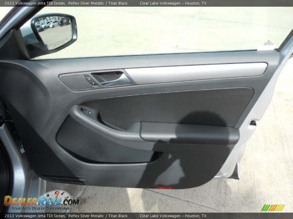 2013 Volkswagen Jetta TDI Sedan Reflex Silver Metallic / Titan Black Photo #12