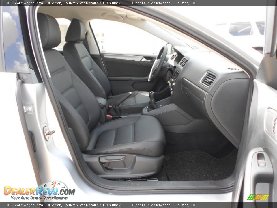 2013 Volkswagen Jetta TDI Sedan Reflex Silver Metallic / Titan Black Photo #13
