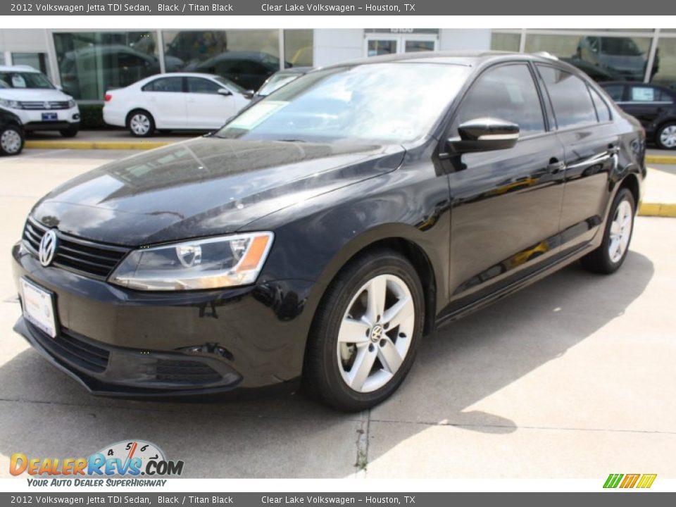 2012 Volkswagen Jetta TDI Sedan Black / Titan Black Photo #3
