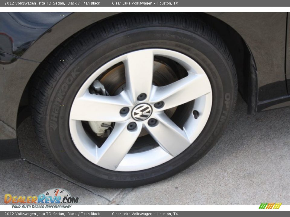 2012 Volkswagen Jetta TDI Sedan Black / Titan Black Photo #4
