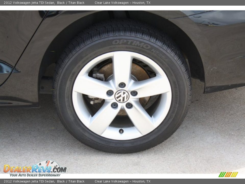 2012 Volkswagen Jetta TDI Sedan Black / Titan Black Photo #6
