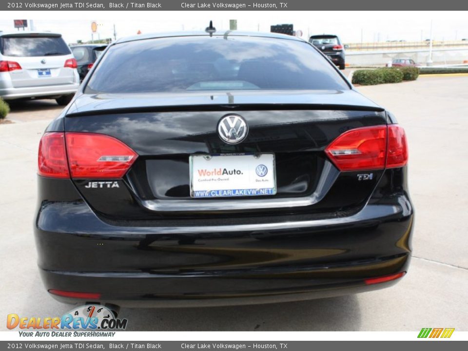 2012 Volkswagen Jetta TDI Sedan Black / Titan Black Photo #8