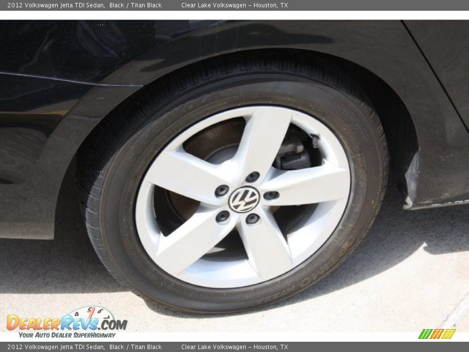 2012 Volkswagen Jetta TDI Sedan Black / Titan Black Photo #10