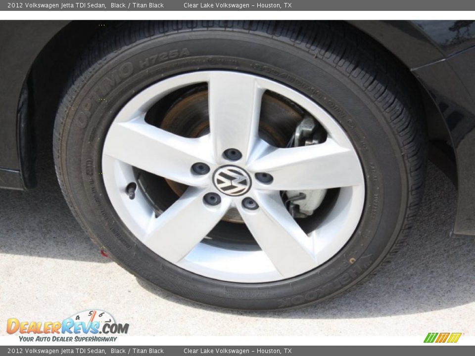 2012 Volkswagen Jetta TDI Sedan Black / Titan Black Photo #12