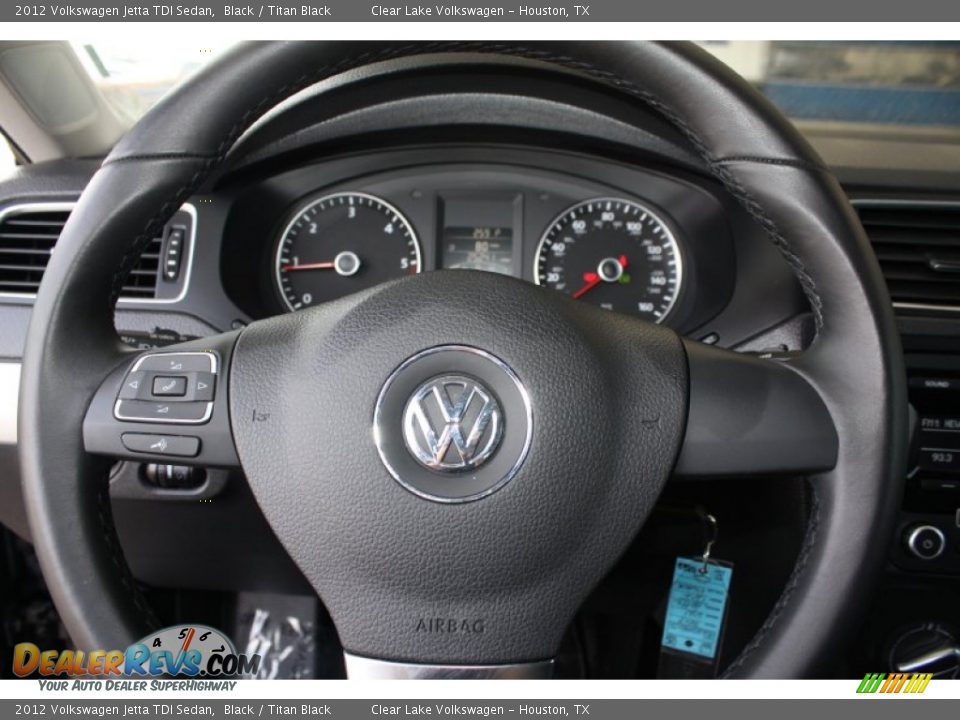2012 Volkswagen Jetta TDI Sedan Black / Titan Black Photo #22