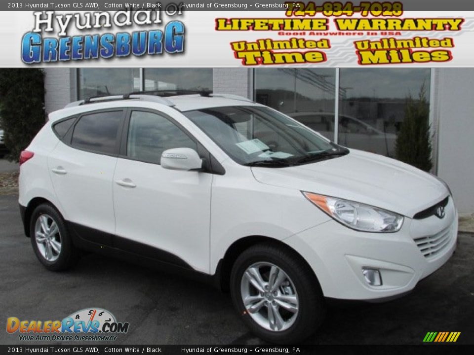 2013 Hyundai Tucson GLS AWD Cotton White / Black Photo #1