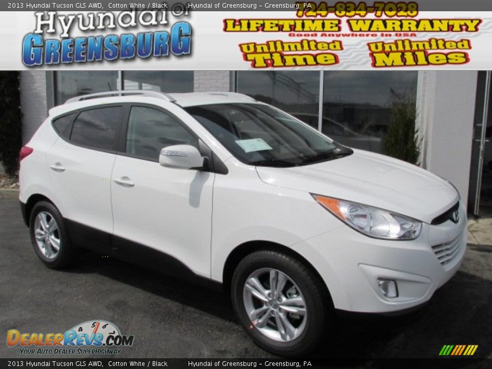 2013 Hyundai Tucson GLS AWD Cotton White / Black Photo #1