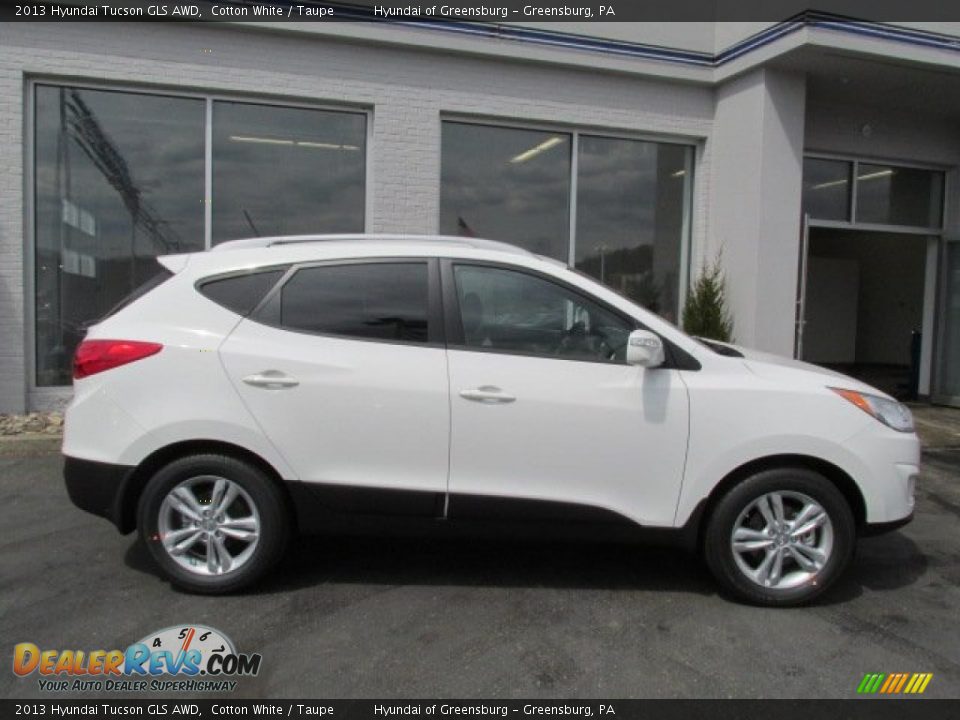 2013 Hyundai Tucson GLS AWD Cotton White / Taupe Photo #2