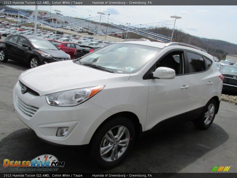 2013 Hyundai Tucson GLS AWD Cotton White / Taupe Photo #3