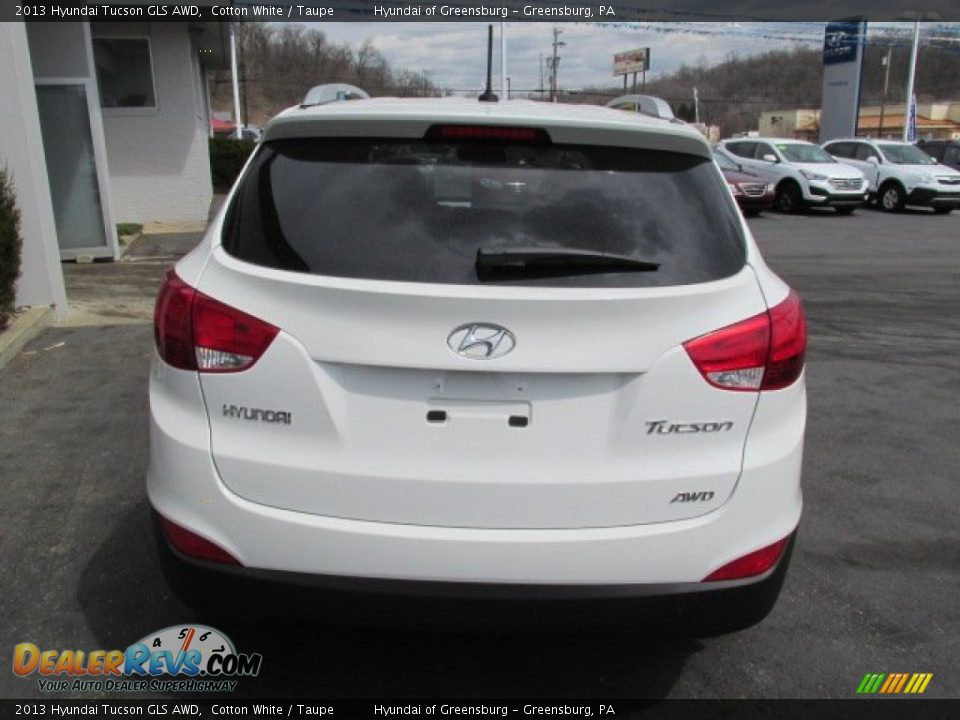 2013 Hyundai Tucson GLS AWD Cotton White / Taupe Photo #4