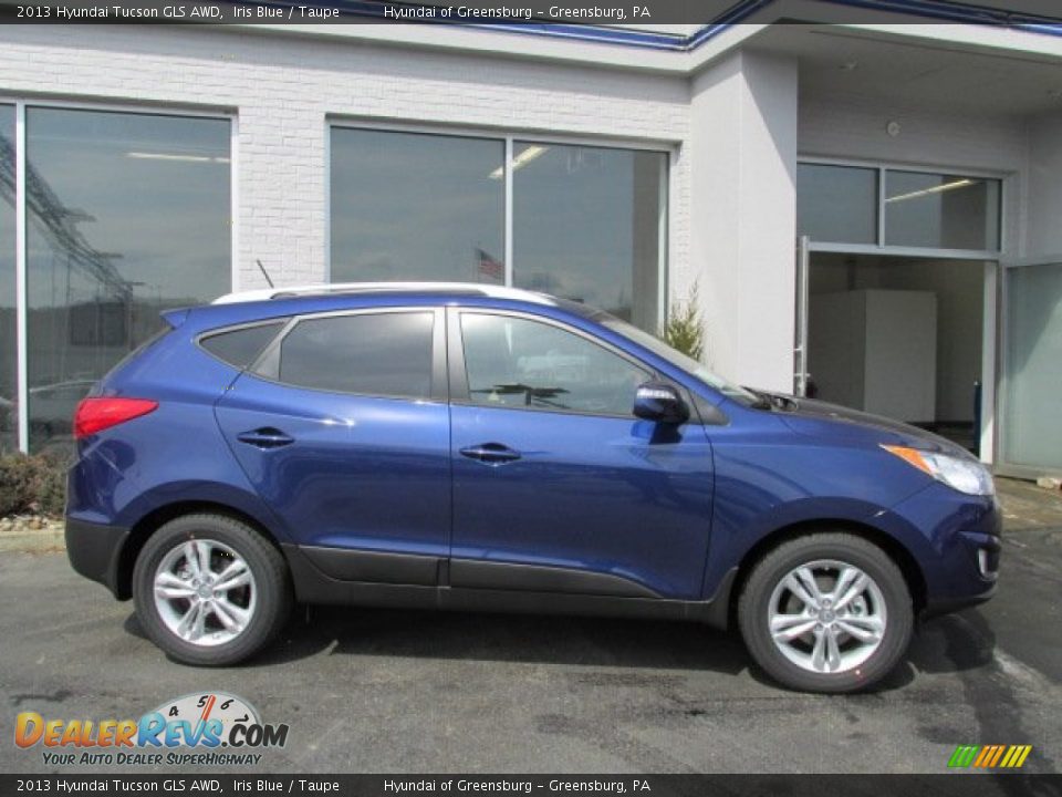 2013 Hyundai Tucson GLS AWD Iris Blue / Taupe Photo #2