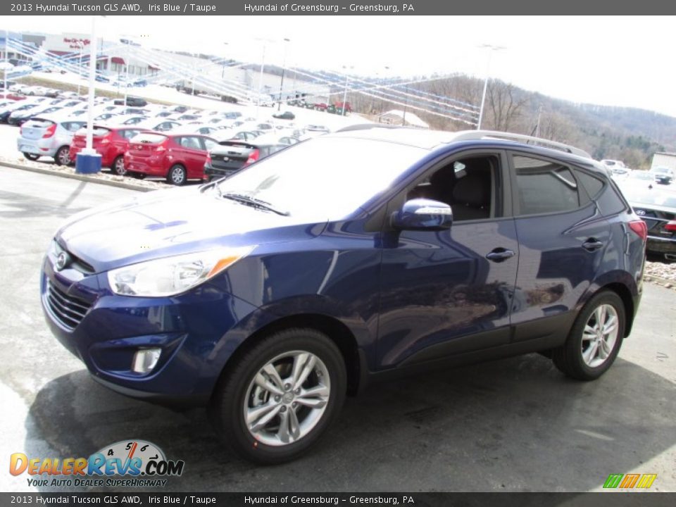 2013 Hyundai Tucson GLS AWD Iris Blue / Taupe Photo #3