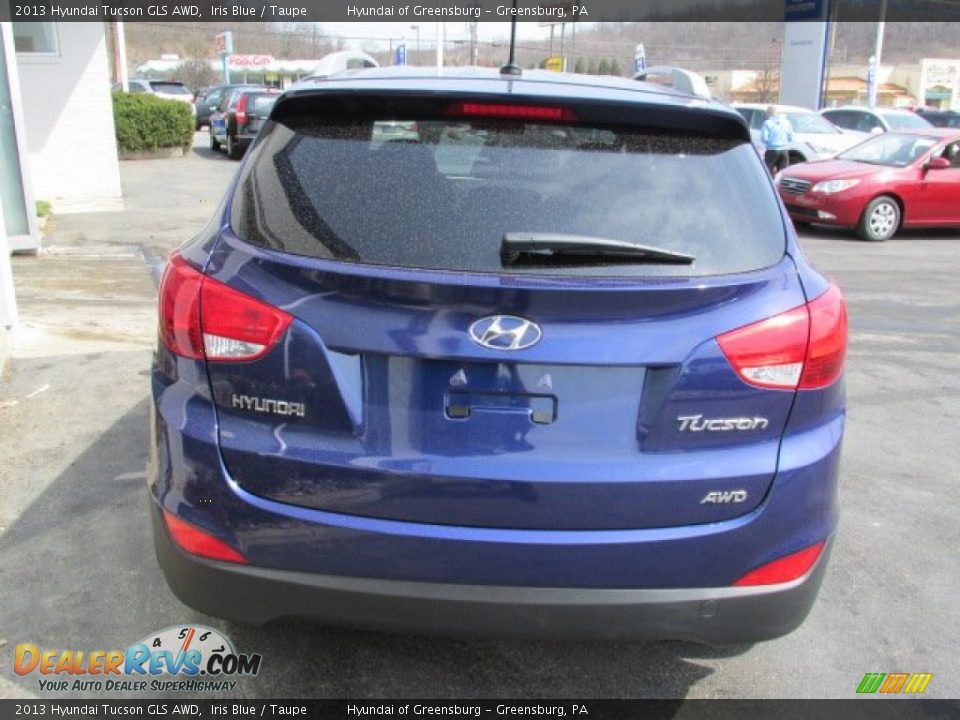 2013 Hyundai Tucson GLS AWD Iris Blue / Taupe Photo #4