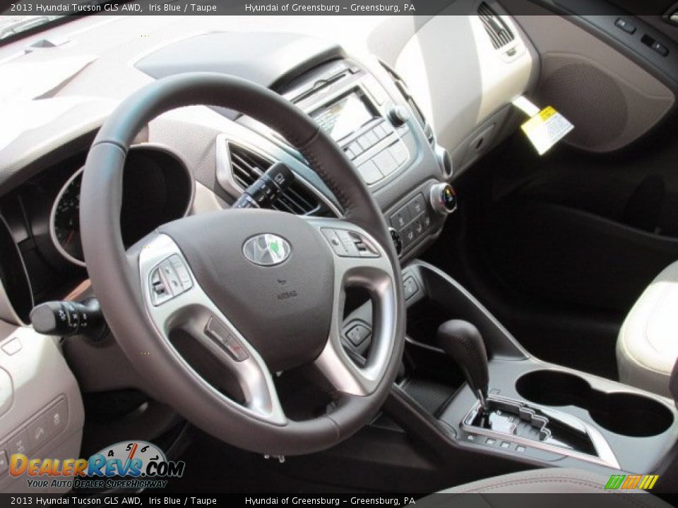 2013 Hyundai Tucson GLS AWD Iris Blue / Taupe Photo #5
