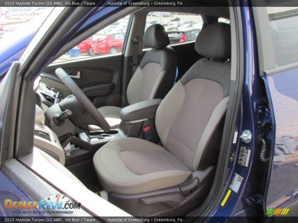 2013 Hyundai Tucson GLS AWD Iris Blue / Taupe Photo #6