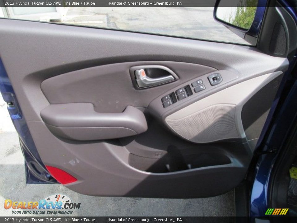 2013 Hyundai Tucson GLS AWD Iris Blue / Taupe Photo #7