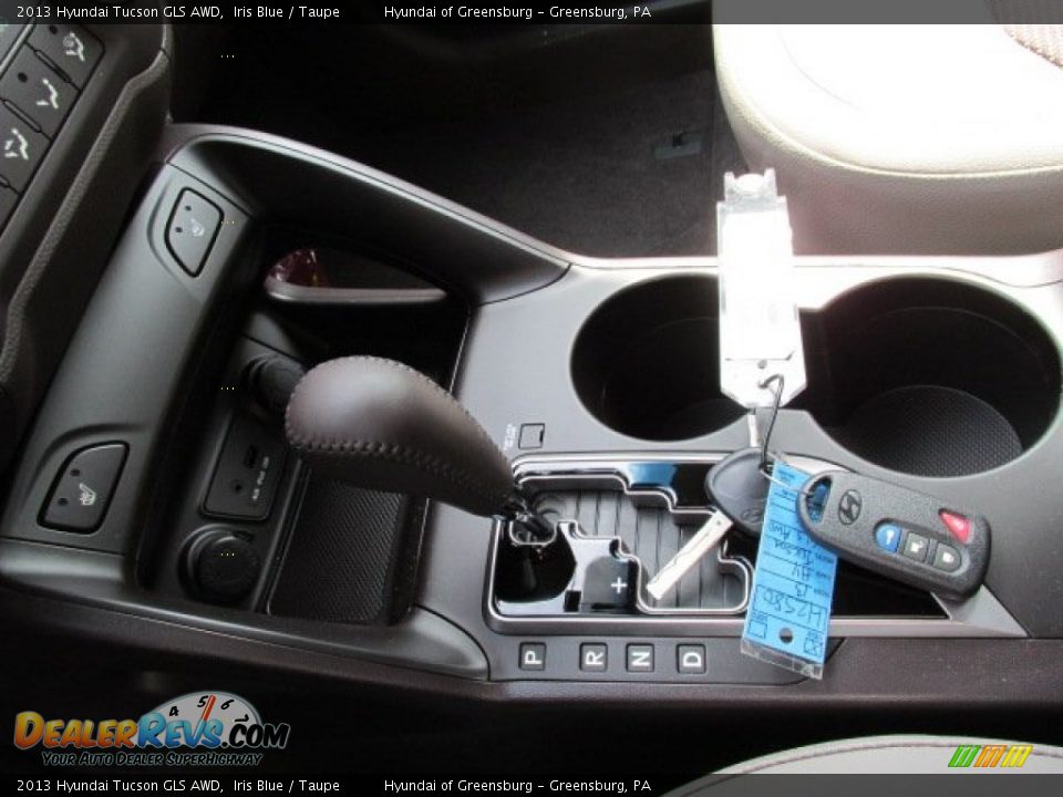 2013 Hyundai Tucson GLS AWD Iris Blue / Taupe Photo #9