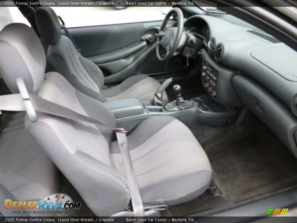 2005 Pontiac Sunfire Coupe Liquid Silver Metallic / Graphite Photo #10