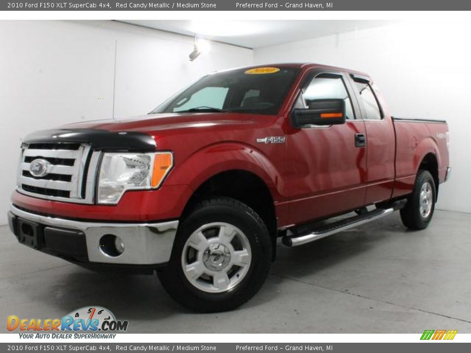2010 Ford F150 XLT SuperCab 4x4 Red Candy Metallic / Medium Stone Photo #1