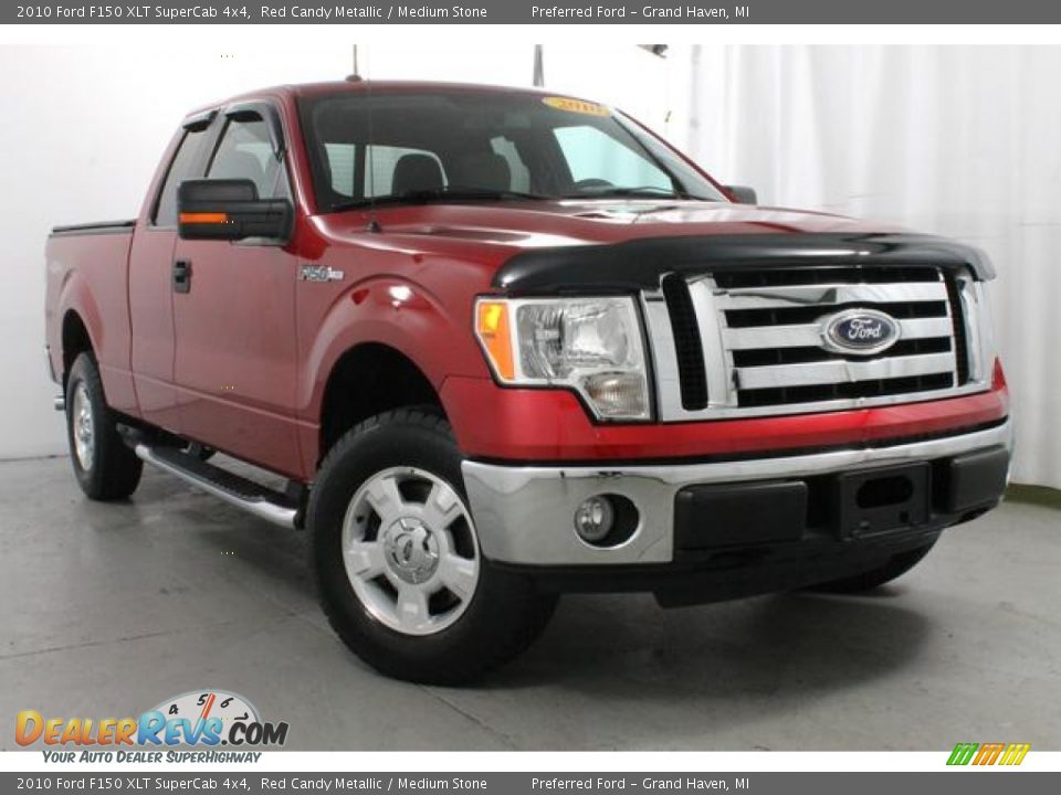 2010 Ford F150 XLT SuperCab 4x4 Red Candy Metallic / Medium Stone Photo #4