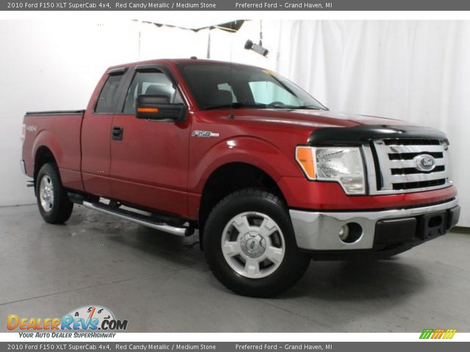 2010 Ford F150 XLT SuperCab 4x4 Red Candy Metallic / Medium Stone Photo #5