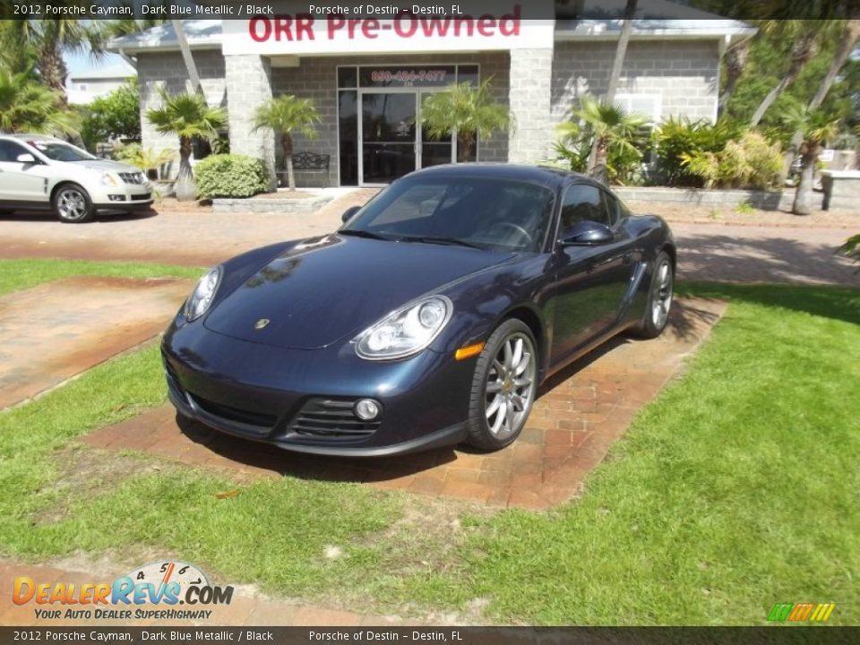 2012 Porsche Cayman Dark Blue Metallic / Black Photo #1