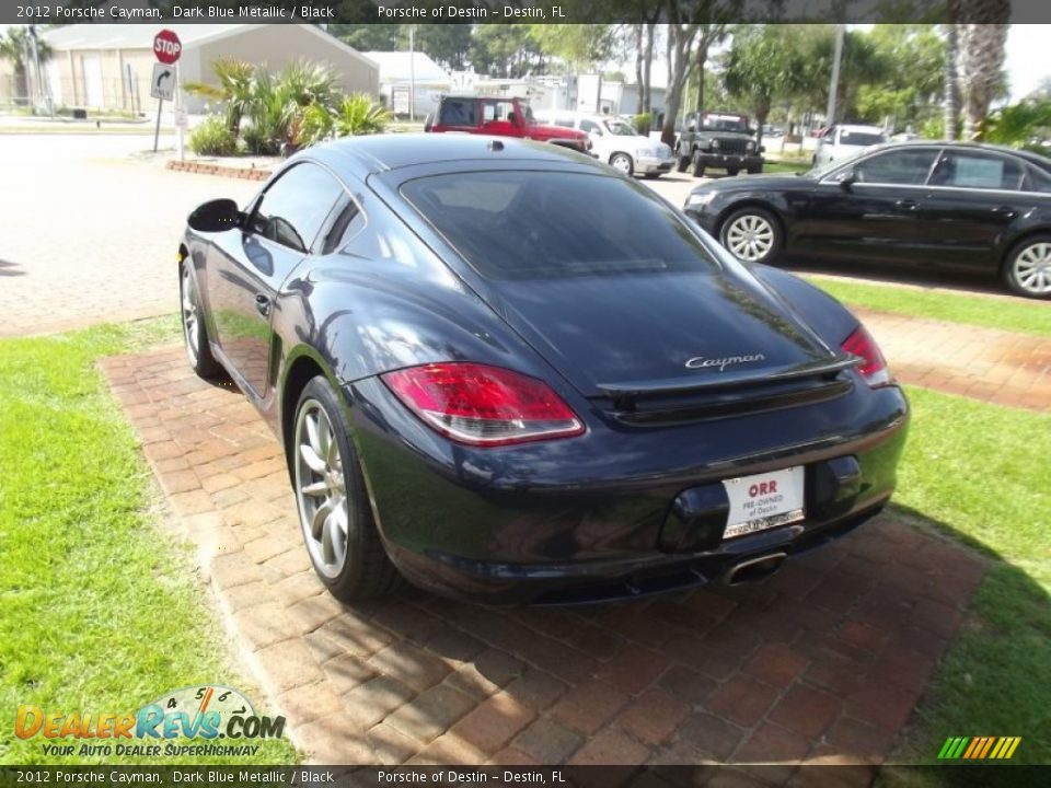 2012 Porsche Cayman Dark Blue Metallic / Black Photo #4