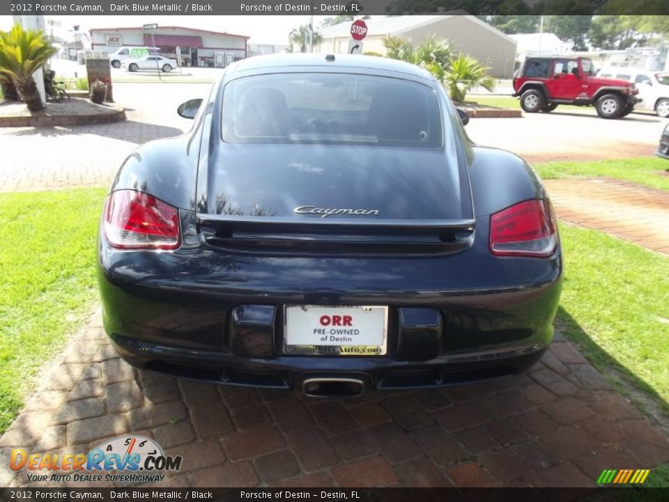 2012 Porsche Cayman Dark Blue Metallic / Black Photo #5