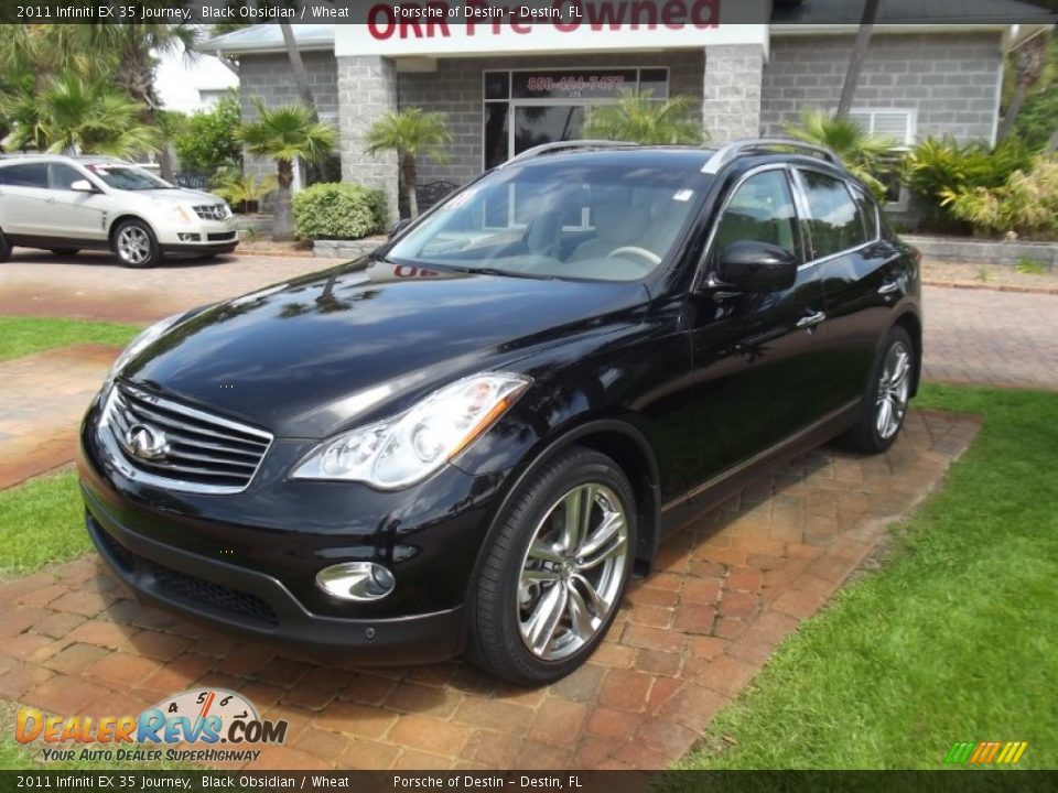 2011 Infiniti EX 35 Journey Black Obsidian / Wheat Photo #1
